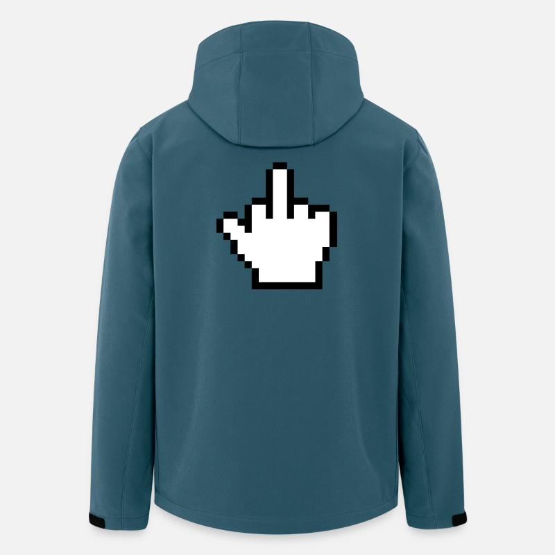 Maushand Mittelfinger Mauszeiger - Recycelte Männer Softshell-Jacke von Stanley/Stella - Dunkles Petrol