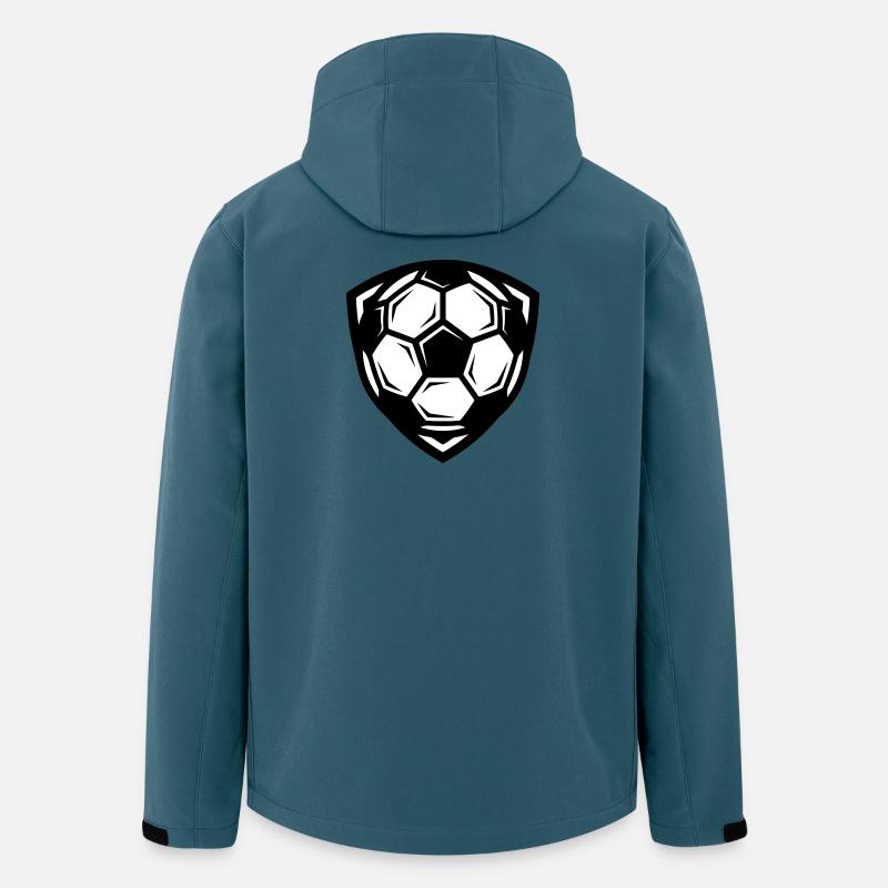 Fussball Ball - Recycelte Männer Softshell-Jacke Discoverer von Stanley/Stella - Dunkles Petrol