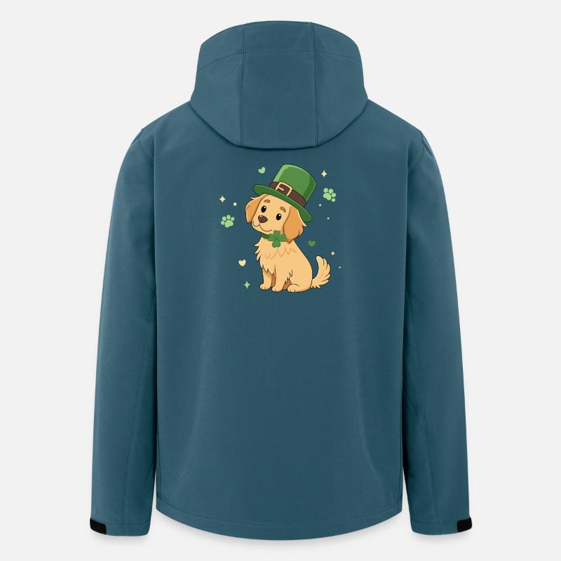 Glücklicher irischer Welpe - Recycelte Männer Softshell-Jacke von Stanley/Stella - Dunkles Petrol