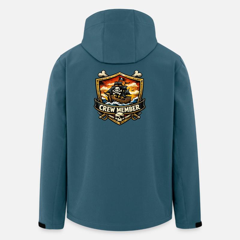 Membre d’équipage d’un navire pirate - Veste softshell homme en polyester recyclé Stanley/Stella - bleu pétrole foncé