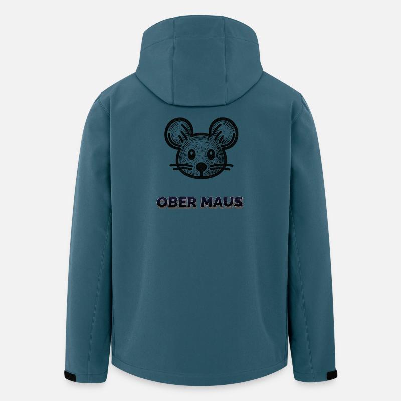 Obermaus – Lustiges Maus Geschenk - Recycelte Männer Softshell-Jacke von Stanley/Stella - Dunkles Petrol