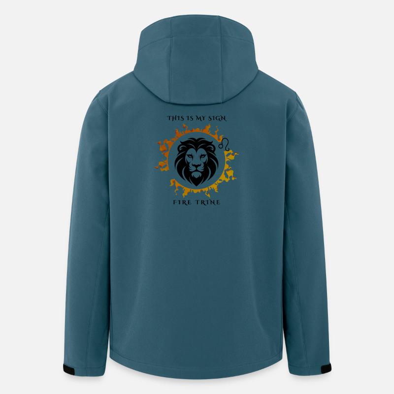 Mein Zeichen, Leo - Recycelte Männer Softshell-Jacke von Stanley/Stella - Dunkles Petrol