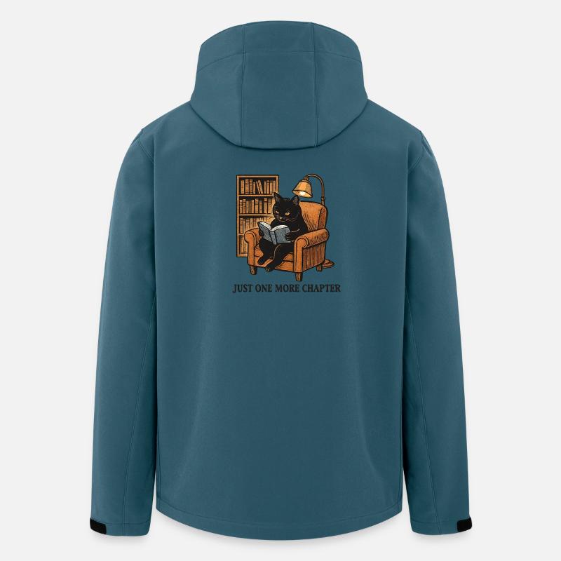 Katzelesen im Leuchtsessel - Recycelte Männer Softshell-Jacke von Stanley/Stella - Dunkles Petrol