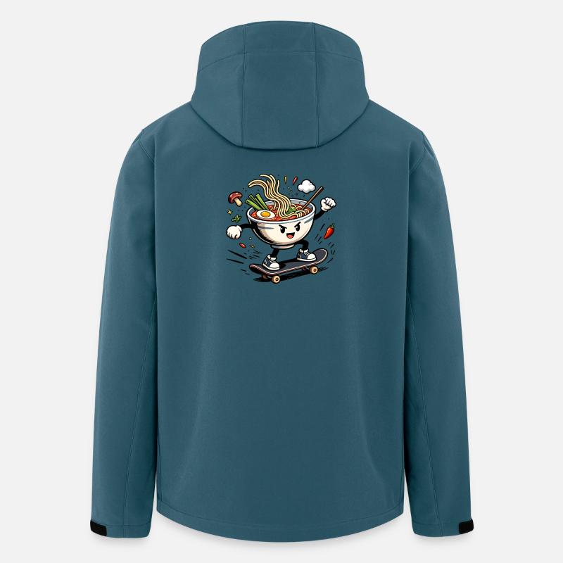 Je peux pas j’ai ramen - Veste softshell homme en polyester recyclé Stanley/Stella - bleu pétrole foncé