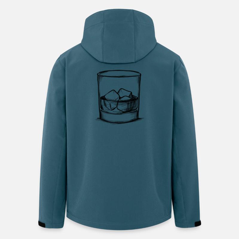 Whiskeyglas - Illustration - Recycelte Männer Softshell-Jacke von Stanley/Stella - Dunkles Petrol