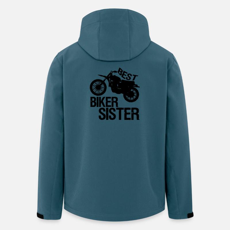 Biker Sister Motorrad Motorradfahrer Geschenk - Recycelte Männer Softshell-Jacke von Stanley/Stella - Dunkles Petrol