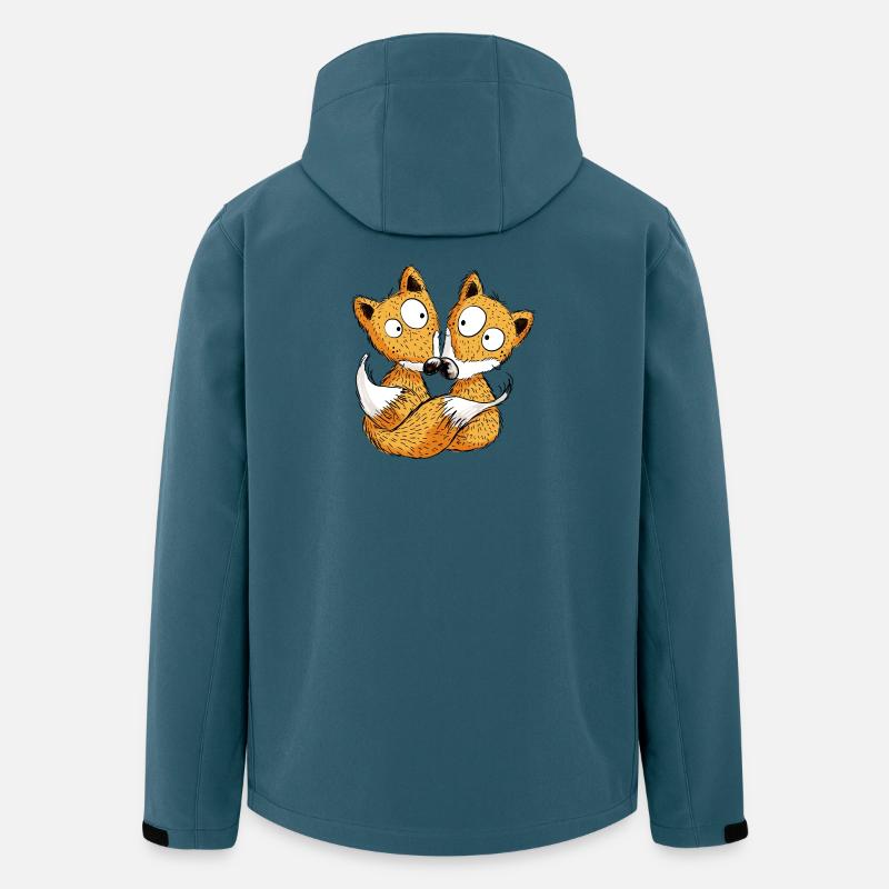 Fuchs Partner - Füchse - Team - Freundschaft - Recycelte Männer Softshell-Jacke von Stanley/Stella - Dunkles Petrol
