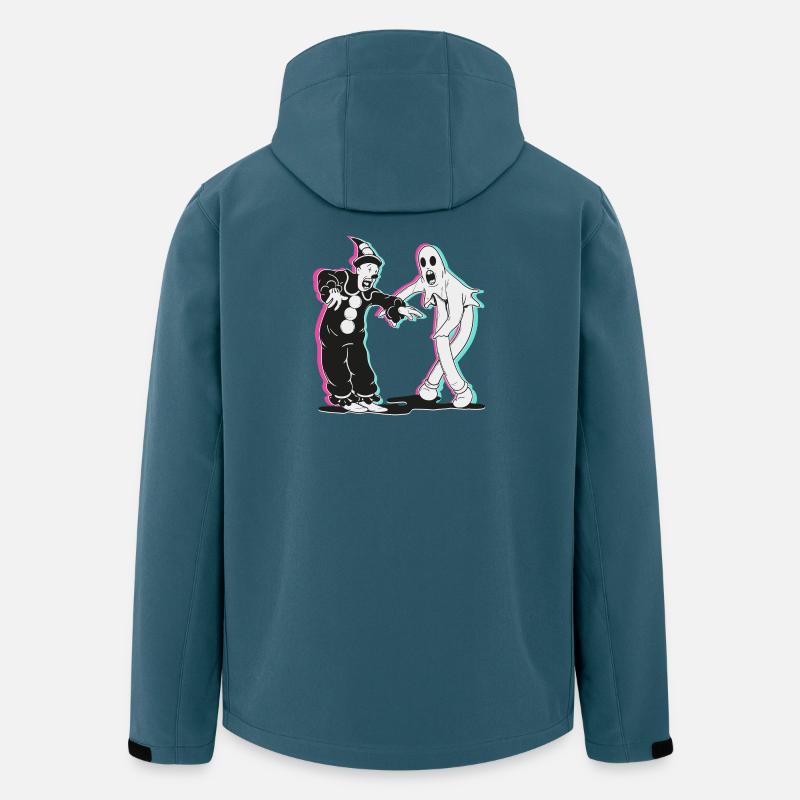 Geist und tanzender Clown - Recycelte Männer Softshell-Jacke von Stanley/Stella - Dunkles Petrol