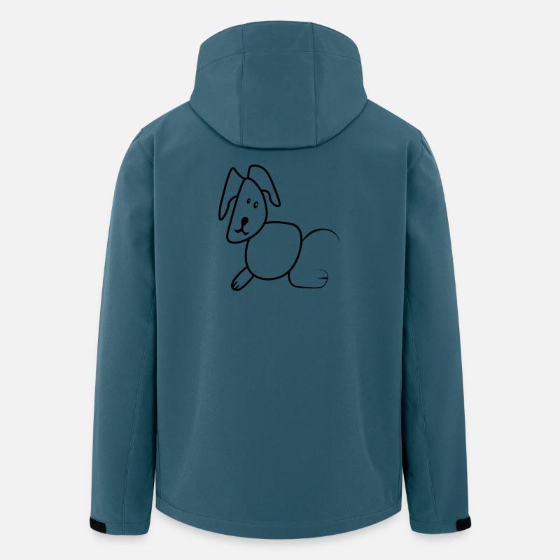 Dog Hund Buchstaben Tier - Recycelte Männer Softshell-Jacke von Stanley/Stella - Dunkles Petrol