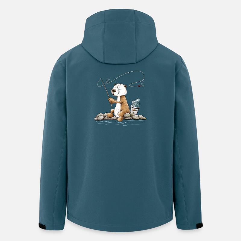 Droll Angler Otter Pêche MODARTIS - Veste softshell homme en polyester recyclé Stanley/Stella - bleu pétrole foncé