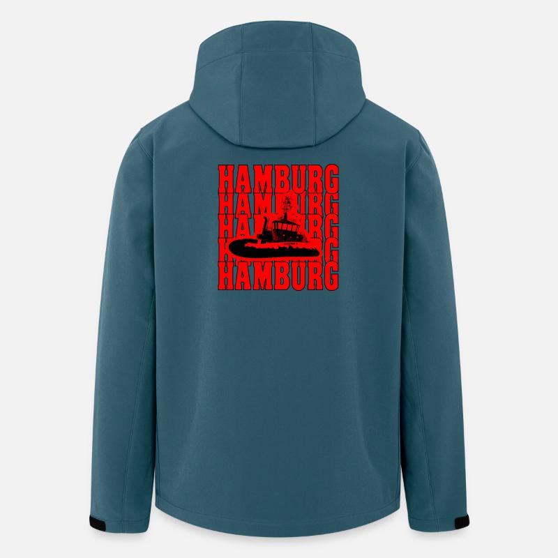 Hamburg Bugsier 7 - Recycelte Männer Softshell-Jacke von Stanley/Stella - Dunkles Petrol