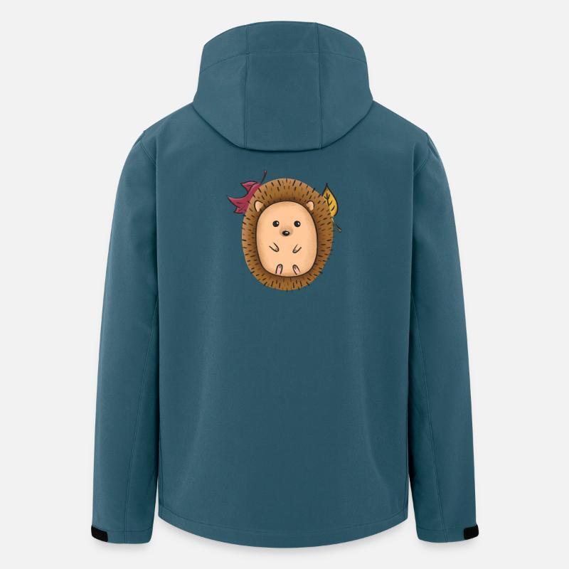 Igel im Herbstlaub - Recycelte Männer Softshell-Jacke von Stanley/Stella - Dunkles Petrol