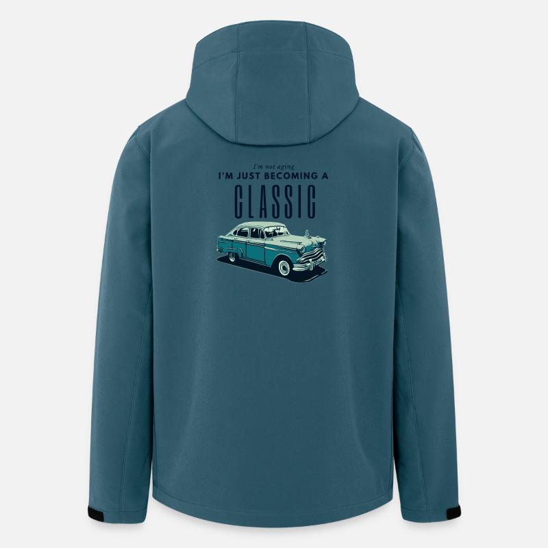 Oldtimer Zeitalter Nostalgie Design - Recycelte Männer Softshell-Jacke von Stanley/Stella - Dunkles Petrol