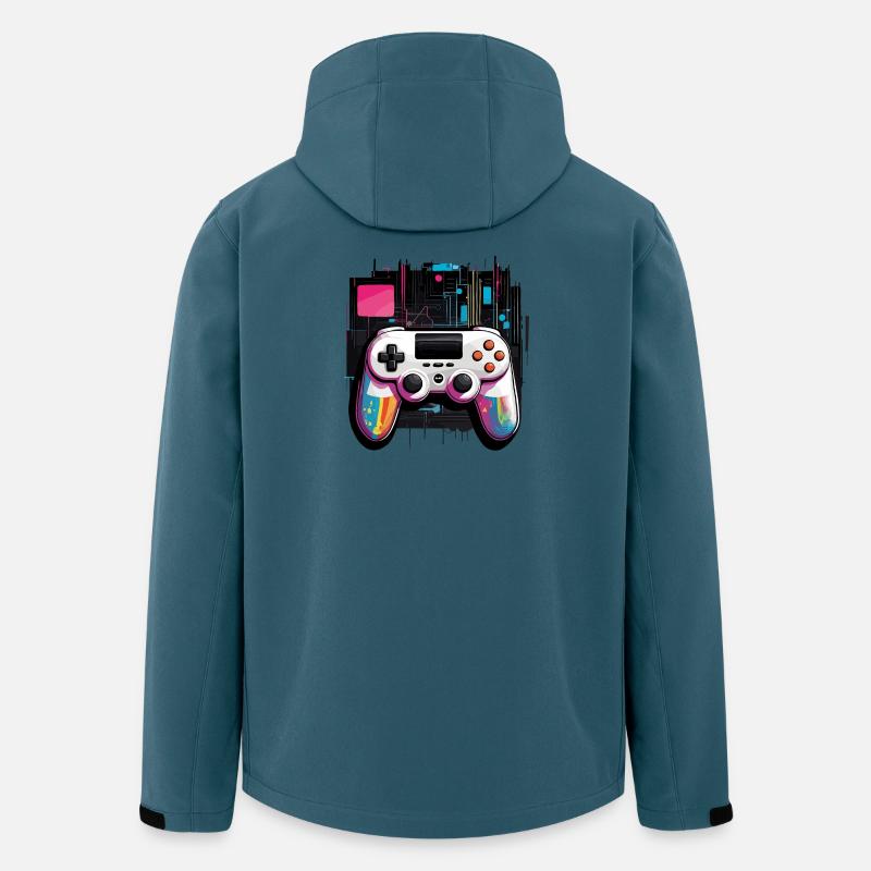 Gamer Controller - Recycelte Männer Softshell-Jacke von Stanley/Stella - Dunkles Petrol