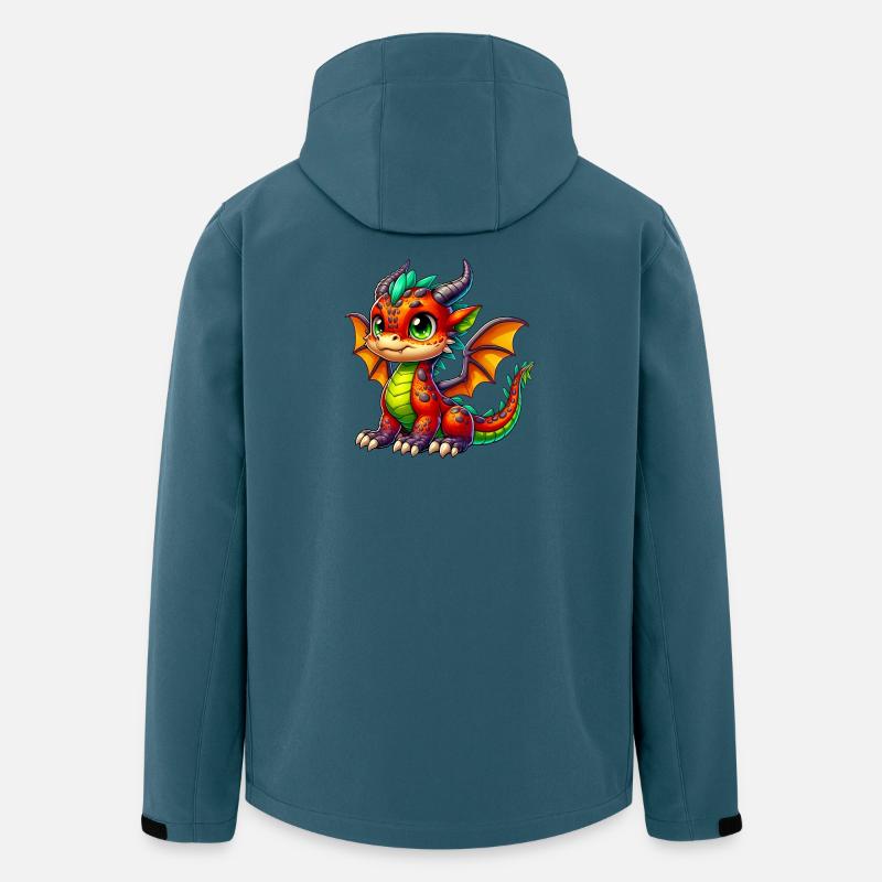 Drache - Recycelte Männer Softshell-Jacke von Stanley/Stella - Dunkles Petrol