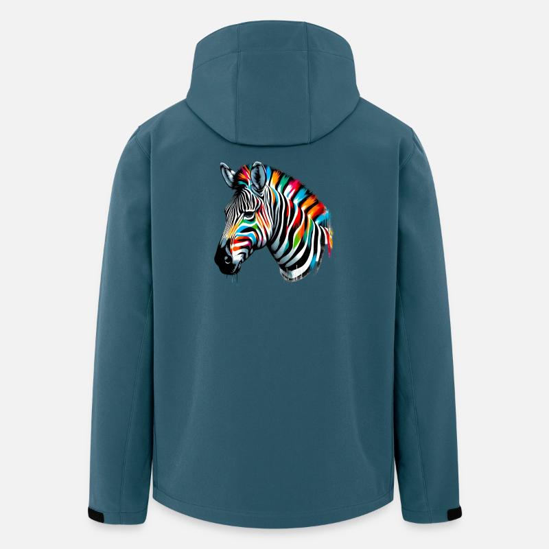 Zebra - Recycelte Männer Softshell-Jacke von Stanley/Stella - Dunkles Petrol