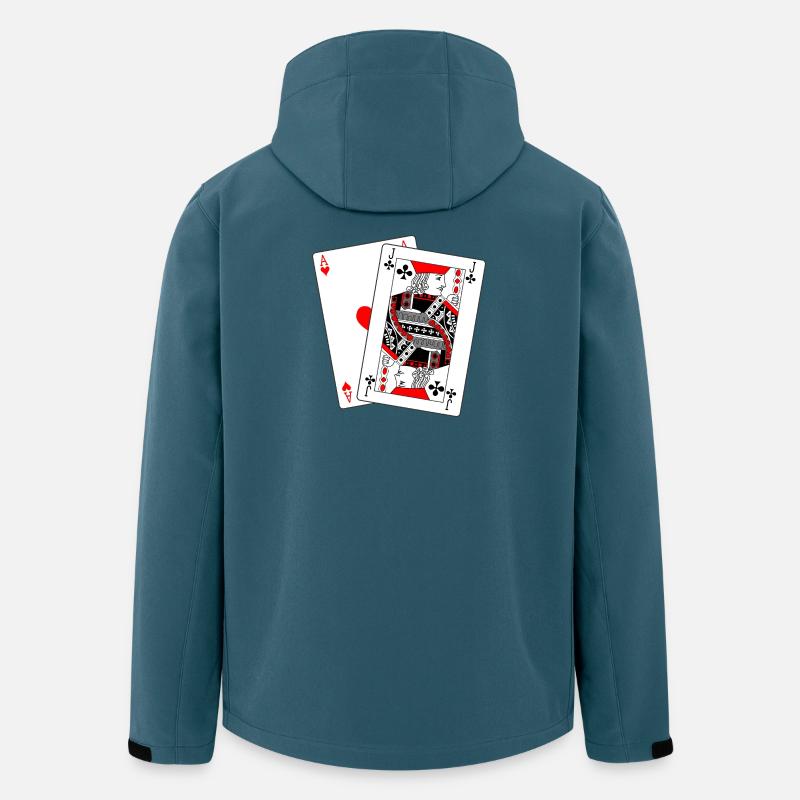 Blackjack - Recycelte Männer Softshell-Jacke von Stanley/Stella - Dunkles Petrol