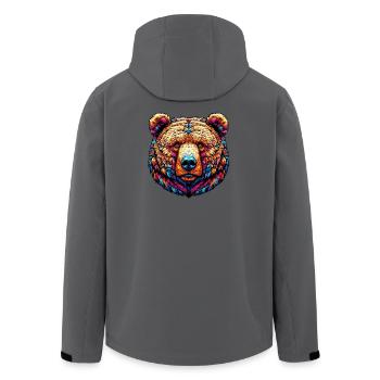 Bear - Men’s Recycled Softshell Jacket by Stanley/Stella - stargazer - Back - AI Model Male 185 light (185cm)