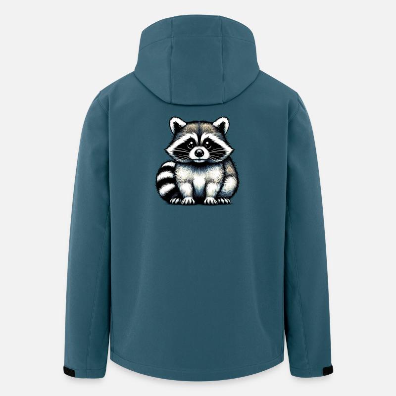 Tvättbjörn - Softshelljacka herr i återvunnen polyester Stanley/Stella - mörk petrol