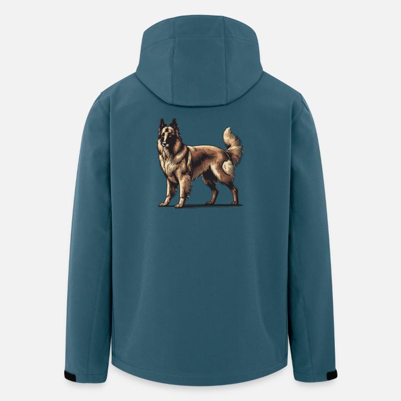 Chien de berger - Veste softshell homme en polyester recyclé Stanley/Stella - bleu pétrole foncé