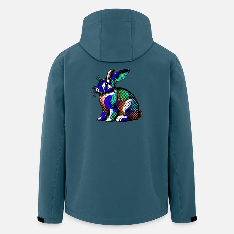 Kaninchen - Recycelte Männer Softshell-Jacke von Stanley/Stella - Dunkles Petrol