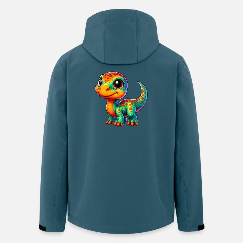 Dinosaurier - Recycelte Männer Softshell-Jacke von Stanley/Stella - Dunkles Petrol