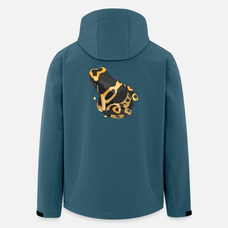 Hummelfrosch Geometrisches Design - Recycelte Männer Softshell-Jacke von Stanley/Stella - Dunkles Petrol