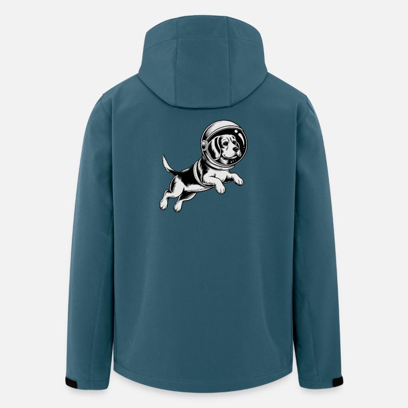 Beagle in Space - Cool Astonomy Logo - Recycelte Männer Softshell-Jacke von Stanley/Stella - Dunkles Petrol