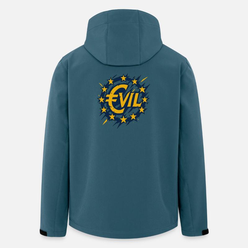 Euro-Rebellion Logo Design - Recycelte Männer Softshell-Jacke von Stanley/Stella - Dunkles Petrol