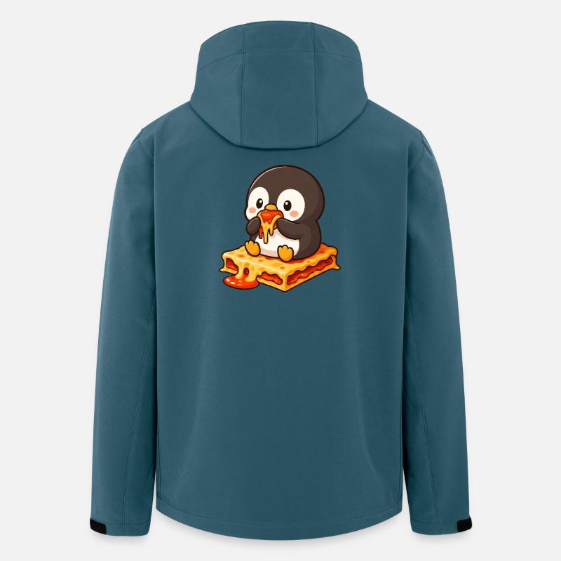 Cute Cartoon Penguin Lasagna Feeding Whimsical - Men’s Recycled Softshell Jacket by Stanley/Stella - stargazer