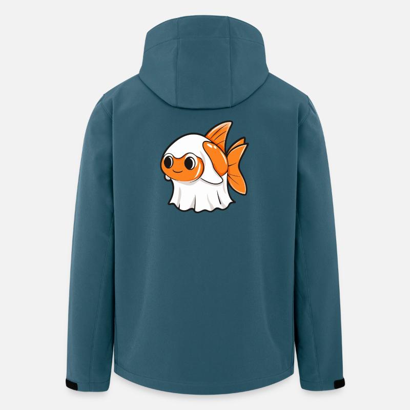 Goldfisch Halloween Geist - Recycelte Männer Softshell-Jacke von Stanley/Stella - Dunkles Petrol