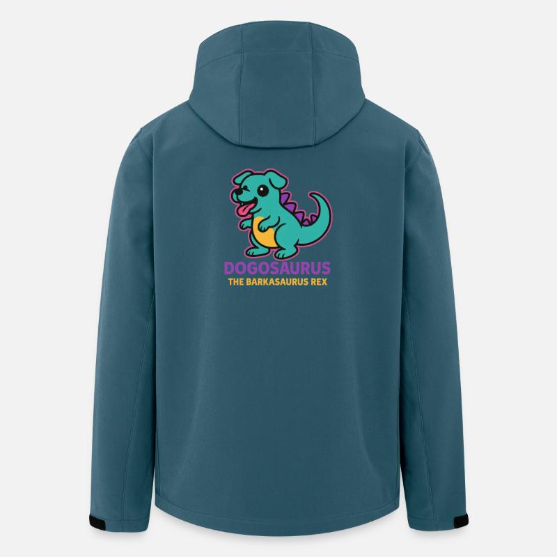 Dogosaurus - The Barkasaurus Rex - Recycelte Männer Softshell-Jacke von Stanley/Stella - Dunkles Petrol