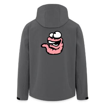 Wurm Lachend Verrückt Schielend Albern Dämlich - Recycelte Männer Softshell-Jacke von Stanley/Stella - Dunkles Petrol - Hinten - AI Model Male 185 light (185cm)