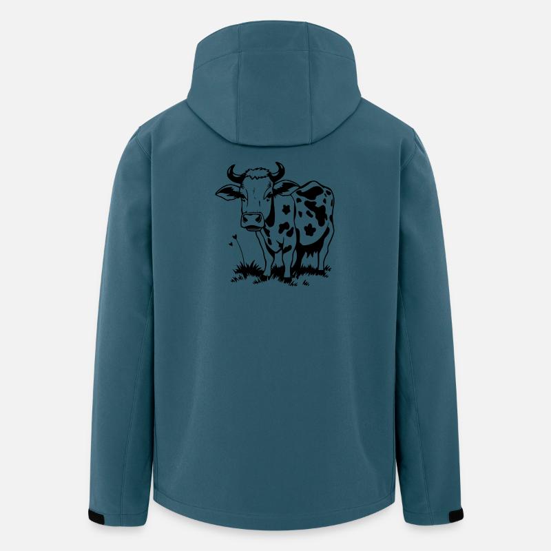 Cow Black Gift Farmer - Men’s Recycled Softshell Jacket by Stanley/Stella - stargazer