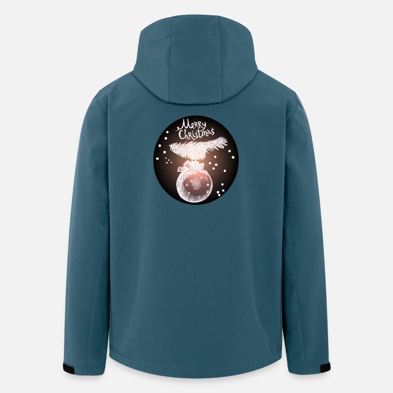 Weihnachtskugel mit Tannenzweig - Recycelte Männer Softshell-Jacke von Stanley/Stella - Dunkles Petrol