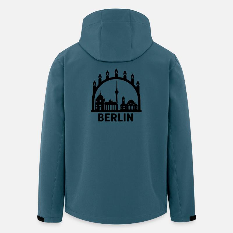 berlin schwibbogen weihnachts deko advent - Recycelte Männer Softshell-Jacke von Stanley/Stella - Dunkles Petrol