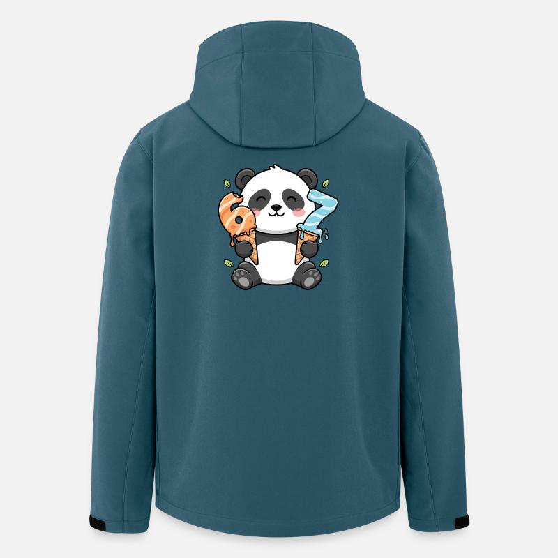 Panda Icecream Delight 67 Meme - Recycelte Männer Softshell-Jacke von Stanley/Stella - Dunkles Petrol