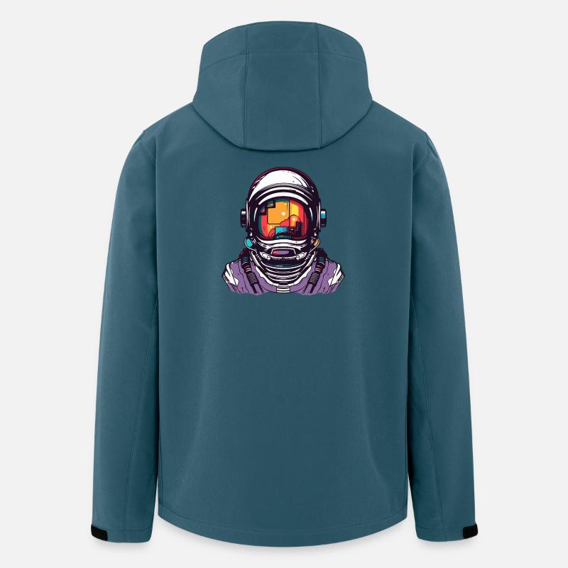 Astronaut Comic Helm - Recycelte Männer Softshell-Jacke von Stanley/Stella - Dunkles Petrol