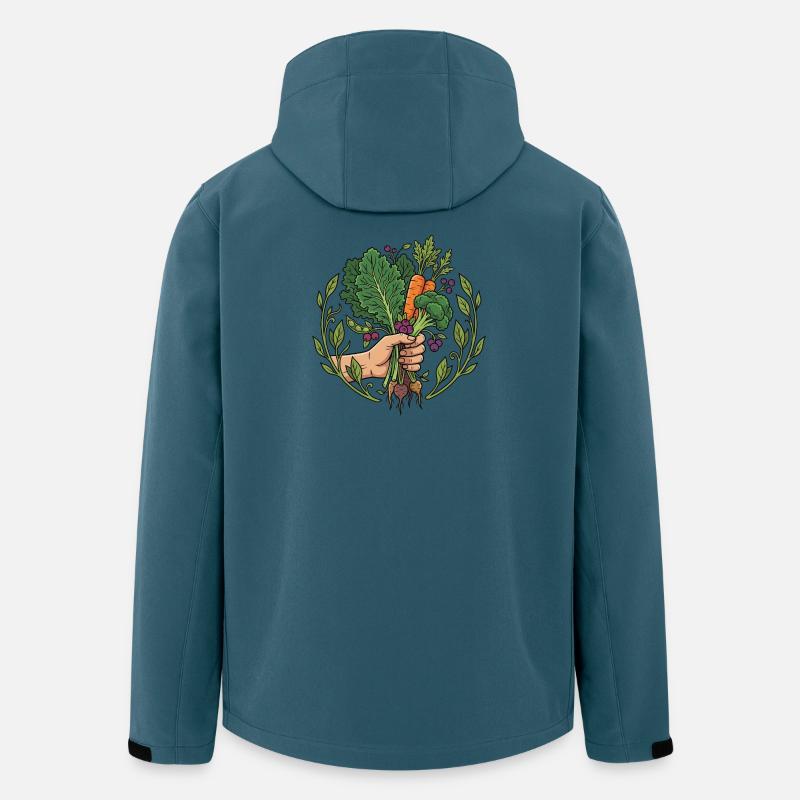 Erntehand Karotten & Wurzelgemüse - Recycelte Männer Softshell-Jacke von Stanley/Stella - Dunkles Petrol