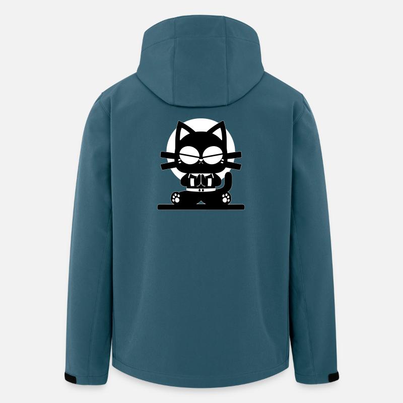 Zen Cat Meditation Minimal Design - Men’s Recycled Softshell Jacket by Stanley/Stella - stargazer