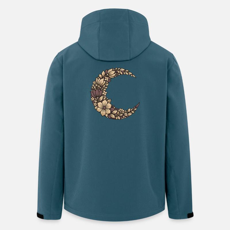 Blumenhalbmond Kranz - Recycelte Männer Softshell-Jacke von Stanley/Stella - Dunkles Petrol
