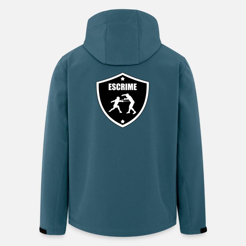 Blason Escrime : le bouclier des compétiteurs - Veste softshell homme en polyester recyclé Stanley/Stella - bleu pétrole foncé