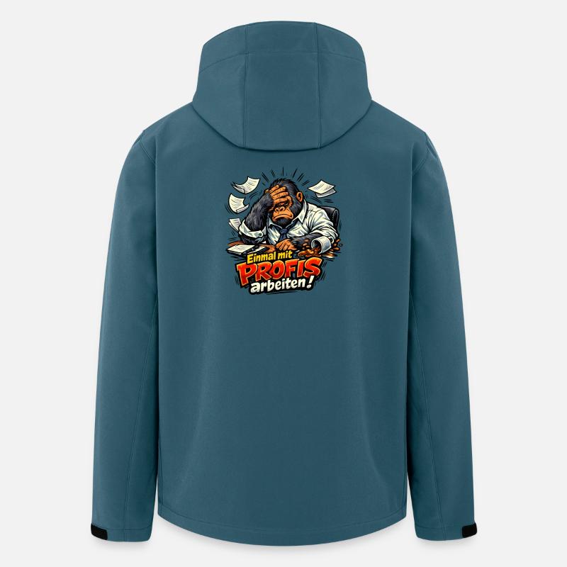Einmal mit Profis arbeiten - Recycelte Männer Softshell-Jacke von Stanley/Stella - Dunkles Petrol