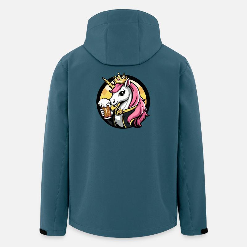 Einhorn Bier Lustig - Recycelte Männer Softshell-Jacke von Stanley/Stella - Dunkles Petrol
