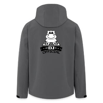 hippo_dj_design2 - Recycelte Männer Softshell-Jacke von Stanley/Stella - Dunkles Petrol - Hinten - AI Model Male 185 light (185cm)