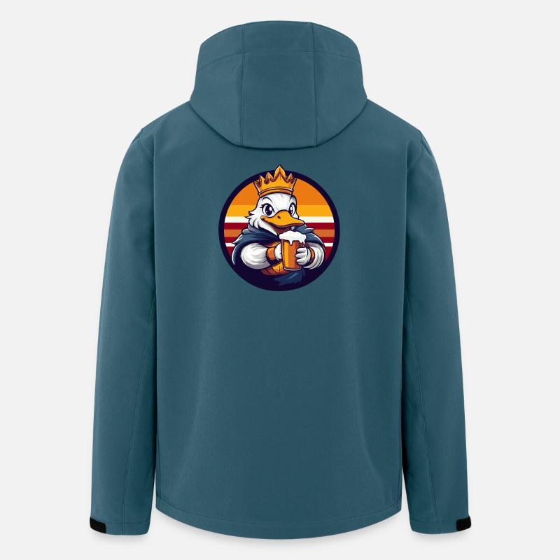 Ente Bier Lustig - Recycelte Männer Softshell-Jacke von Stanley/Stella - Dunkles Petrol