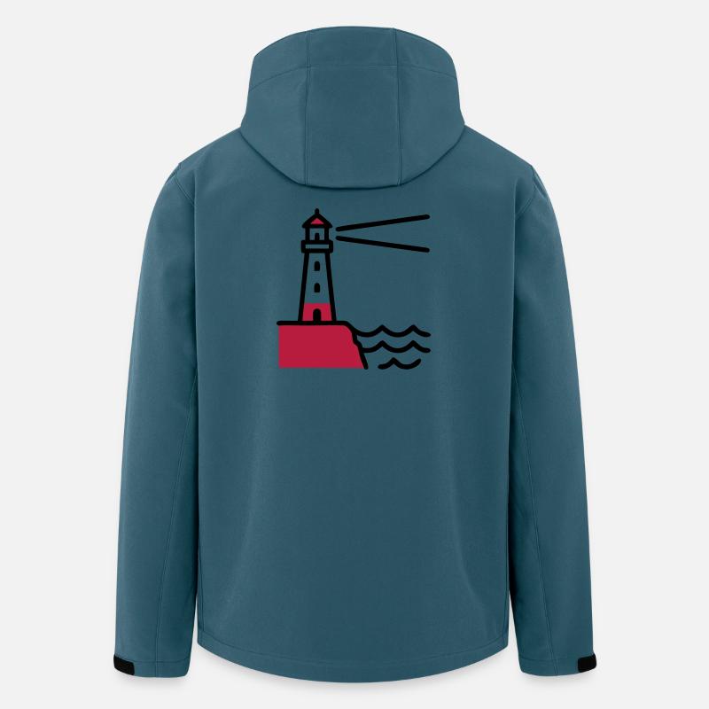 Leuchtturm Küste Maritim Meer - Recycelte Männer Softshell-Jacke von Stanley/Stella - Dunkles Petrol