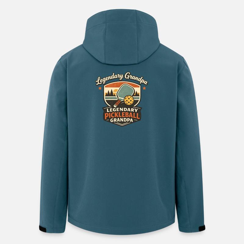 Legendärer Grandpa Pickleball Badge - Recycelte Männer Softshell-Jacke von Stanley/Stella - Dunkles Petrol