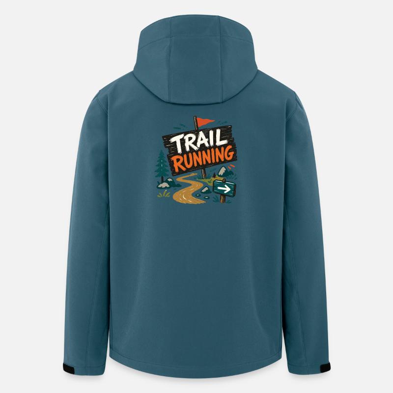 Trailrunning - Recycelte Männer Softshell-Jacke von Stanley/Stella - Dunkles Petrol