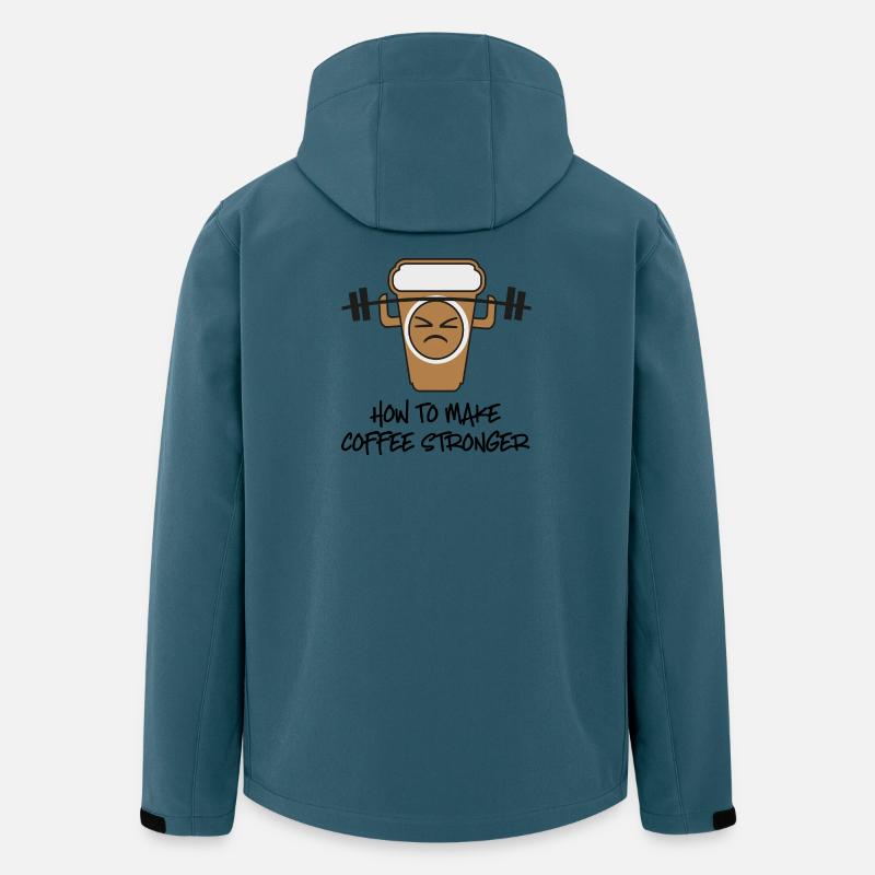 Kaffee - Recycelte Männer Softshell-Jacke von Stanley/Stella - Dunkles Petrol